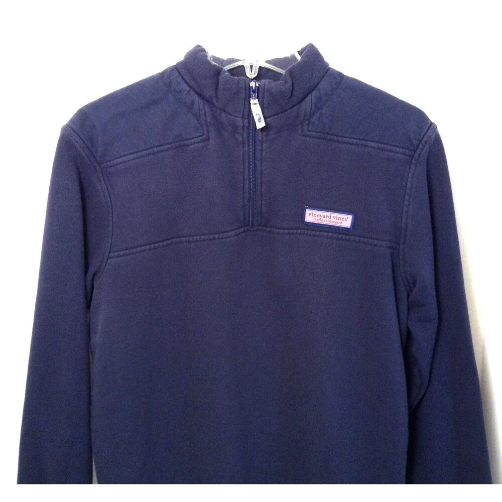 Vineyard Vines 1/4 Quarter Zip Sweater Mn XS Blue Preppy Athleisure Outdoor Cozy